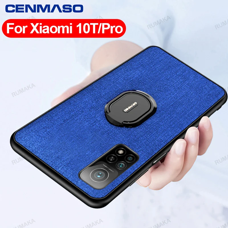 Чехол для Xiaomi Mi 10 T чехол Pro Lite магнитный автомобильный держатель из ткани кожаный