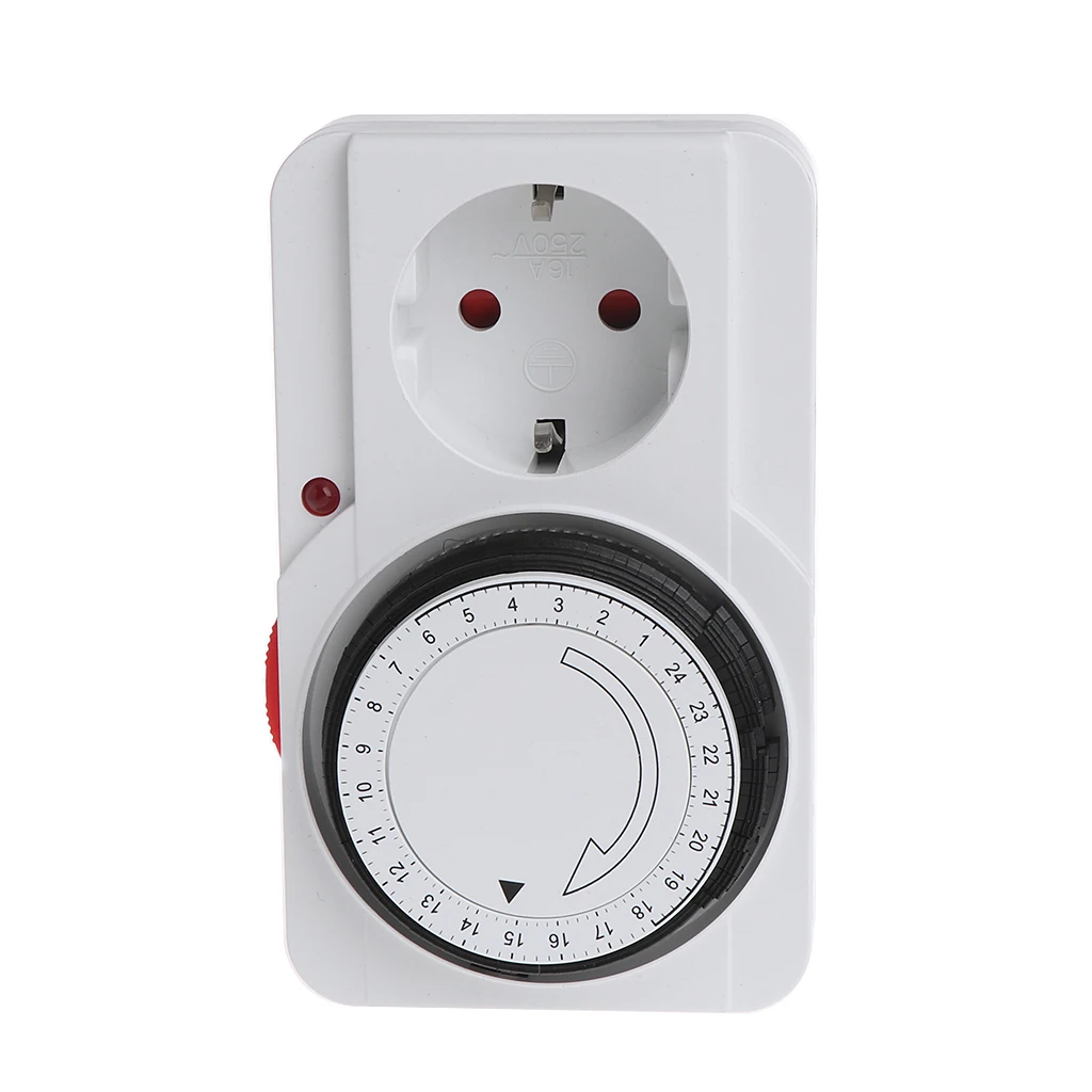 

24H Mechanical Electrical EU Plug Program Timer Power Switch Socket Energy Saver