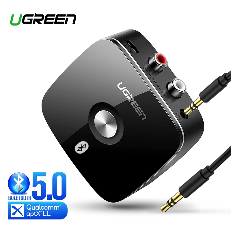 

Ugreen Wireless Car 4.1 Bluetooth Receiver Adapter 3.5mm to 2RCA AUX Audio Music Adapter for Car Speaker MP3 Phone Headphone