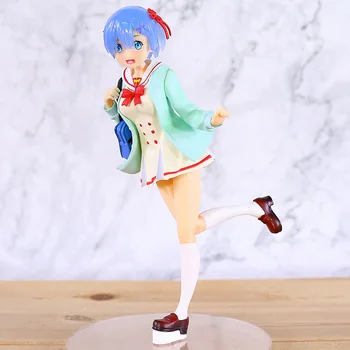 

Anime Re: Life In A Different World From Zero school uniform Ver. Rem PVC Action Figure Toys Model Brinquedos Gift