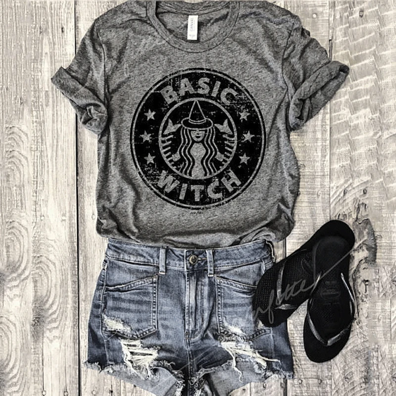 Basic Shirt O-Neck Women Tee Harajuku TShirt Women 2020 Short Plus Size Grey Casual Tee Letter Print