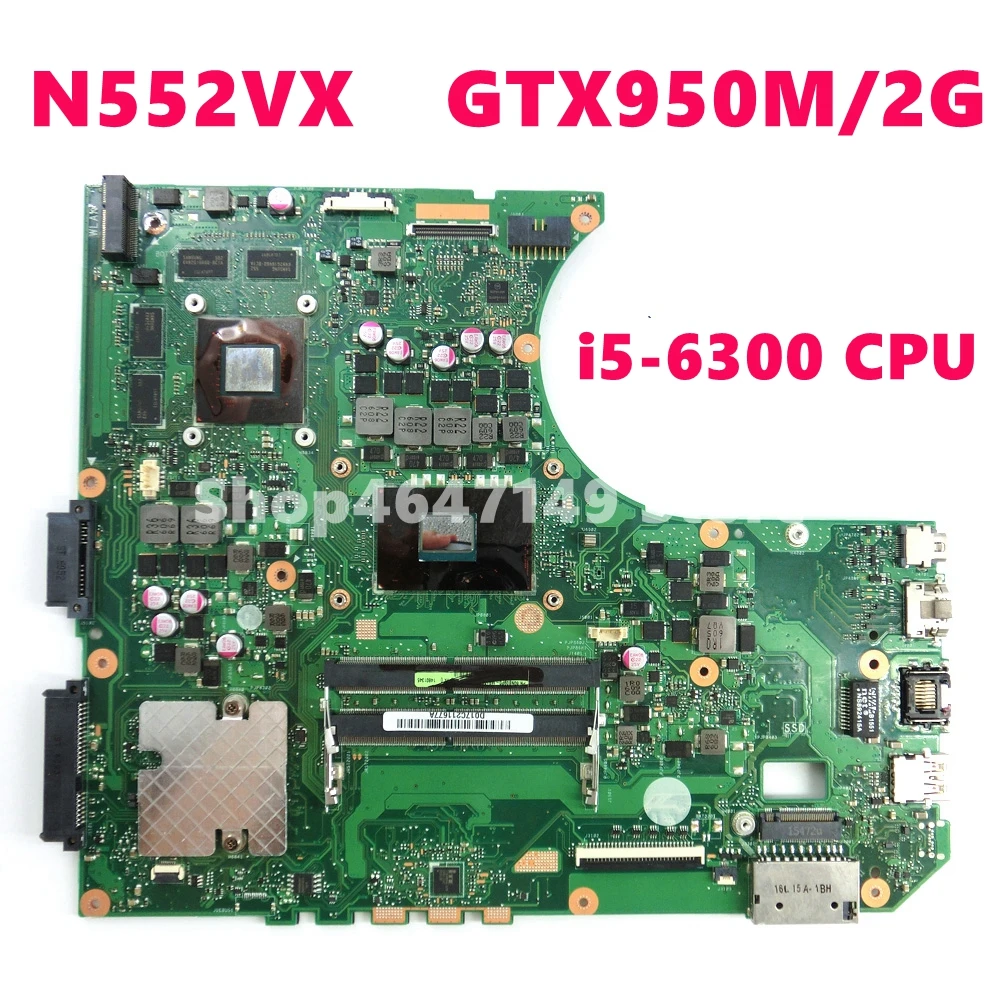  N552VX Motherboard i5-6300CPU GTX950M/2G Video Card Mainboard For ASUS N552V N552 N552VW N552VX Lap