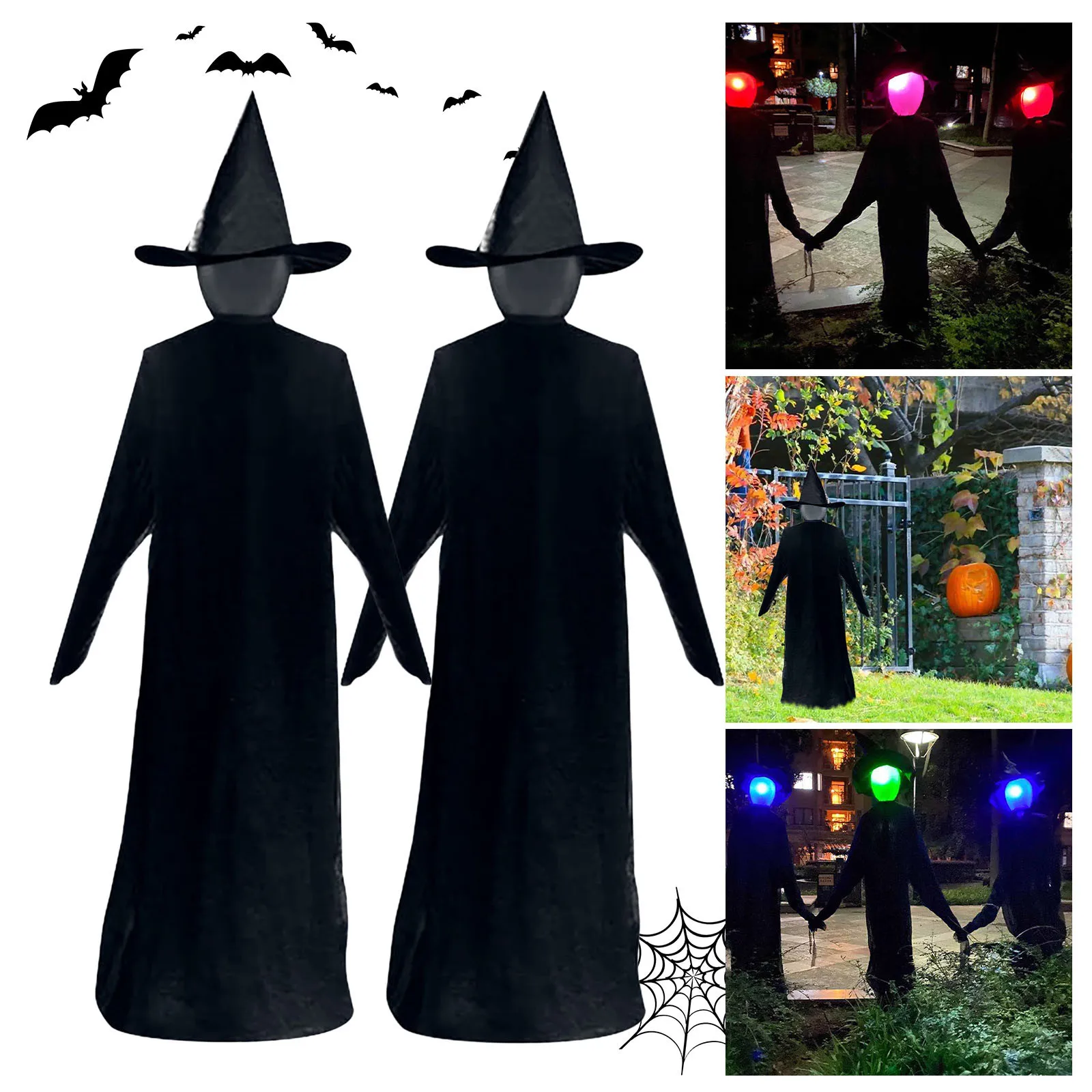 Halloween Witch Control Induction Luminous People Holding Hands For Outdoor Garden Yard Tree Party Decorations | Дом и сад