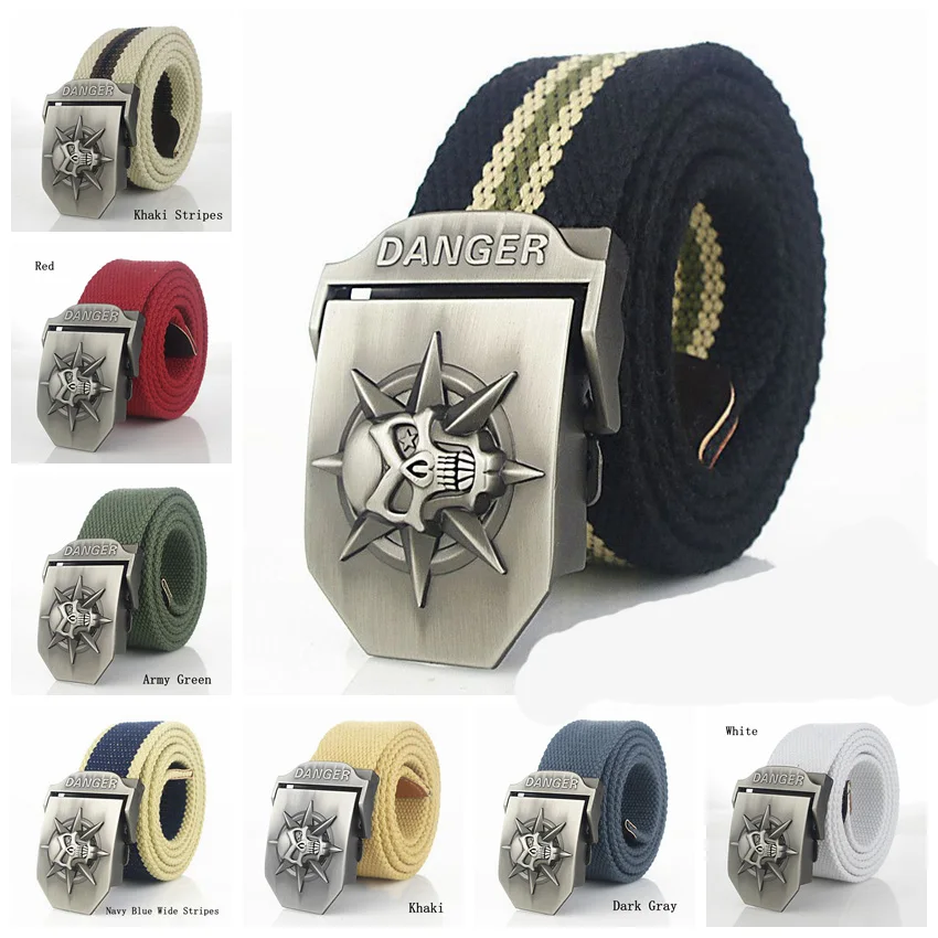 

13 Style 38mm Skull Belt Buckles For Men Automatic Alloy Unisex Casual Canvas Belts Men Belt Waistband Plus Size 47 55 62 Inch