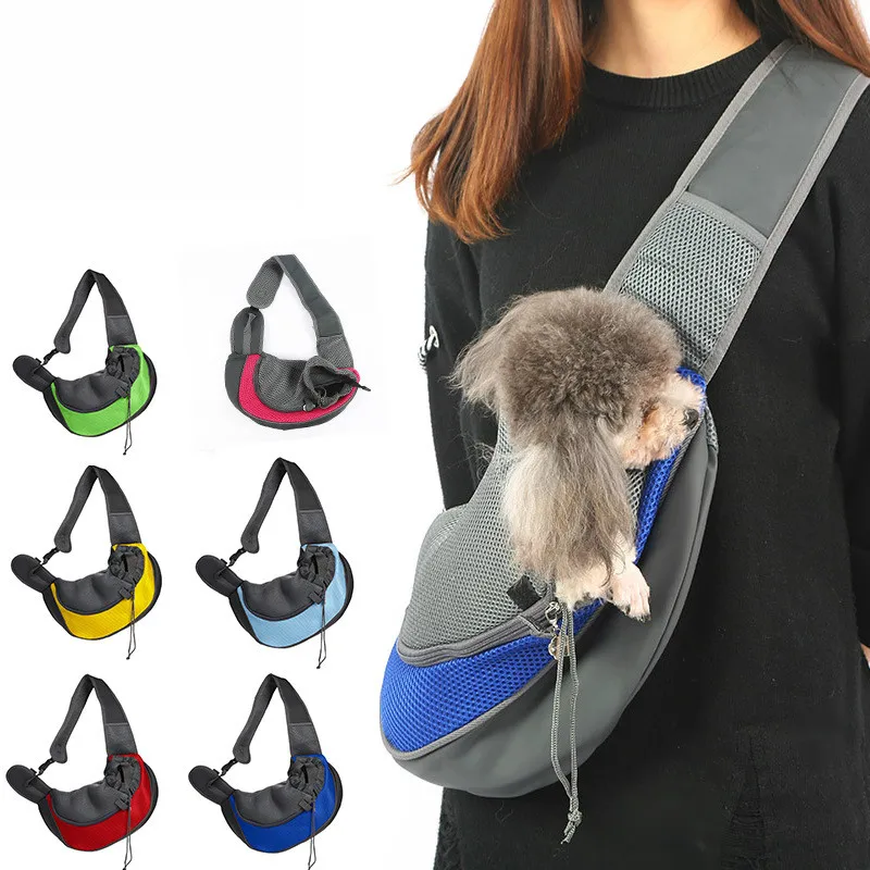 Сумка для домашних животных с воздухопроницаемой сеткой для животных рюкзак в виде кошек и собак Путешествия Портативный с лямкой на одно плечо по диагонали сумка принадлежности для домашних животных кошка рюкзак для перевозки собак