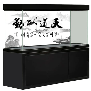 

[JX-1075] Fish Tank Background HD Calligraphy Series Aquarium Sticker Mural Decoration Painting Pattern Size Can Be Customized