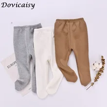 Эластичные лосины Брюки для маленьких девочек; сезон весна-осень; детские вязаные брюки для малышей; штаны; леггинсы; колготки для малышей