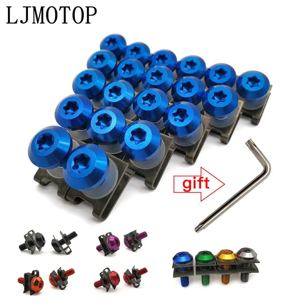 

For Kawasaki H2 / H2R ZZR/ZX1400 S VeRsion ZX10R ZX10R General purpose Motorcycle Fairing Screws Clips Body Spring Bolts