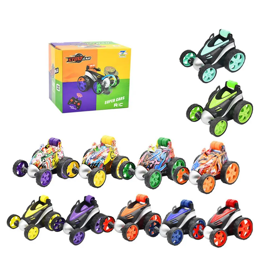 

Children'S Wireless Remote Dump Truck Electric Tumbling Stunt Graffiti Remote Control Car Toy Car Model Creative Gifts