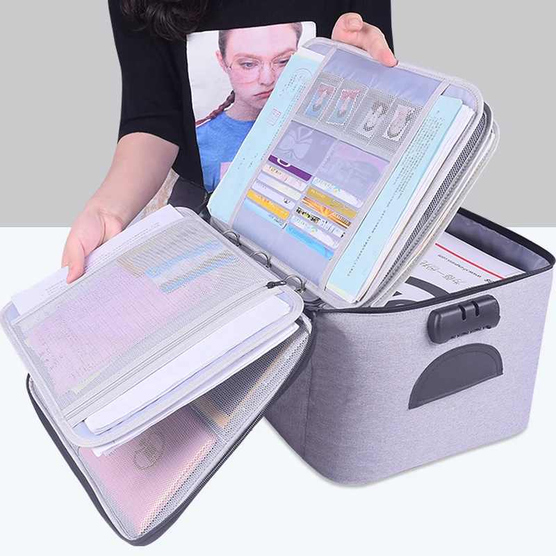 

Waterproof Certificate Bag Oxford Document Organizers Box Large Capacity Card ID Holder Travel Bags For Files Passport Valuables