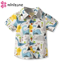 Детские рубашки с отложным воротником детская Подарочная Одежда для мальчиков и девочек белые, красные, Желтые Детские рубашки с короткими рукавами и рисунками MMMMN