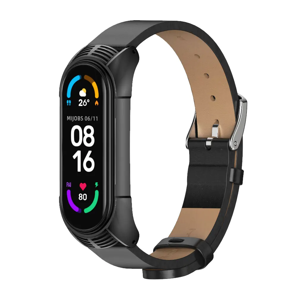 Elegant Leather Strap for Mi Band - Mijobs Design Collection