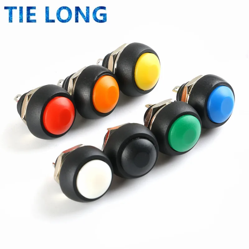 12mm Waterproof Momentary ON/OFF Push Button Mini Round Switch 1A 250V power switch tactile push button switch