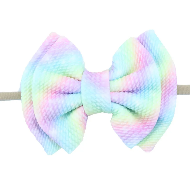 10pcs/lot, 12*10cm Halloween children's nylon Hot sale cute hair fashion accessories with pumpkin double children bow hair band