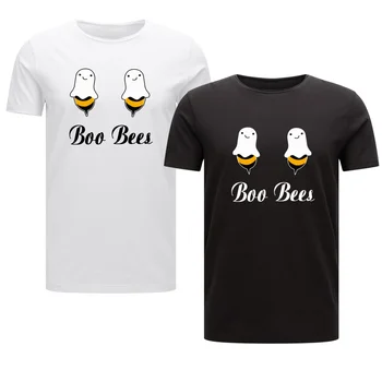 

Boo Bees Let's Bee Funny Halloween T Shirt Men Women Party Gift Comedy Scary Top Tee Shirt Casual Cotton Unisex
