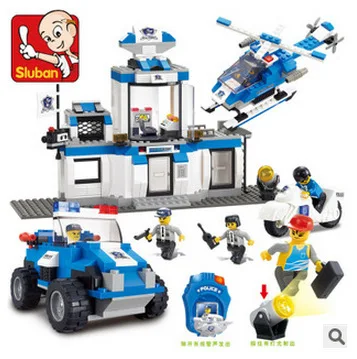 

Small Luban 0191 Educational Fight Inserted Assembled Building Blocks City Police Toy GIRL'S And BOY'S Children'S Educational To