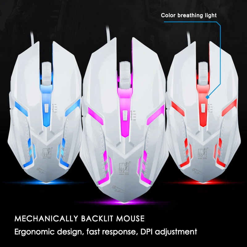  Backlight Gaming keyboard and Mouse Wired keyboard Russia Gamer kit Silent Gaming Mouse Set For Gam