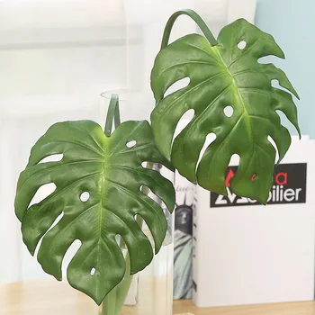 

Monstera Large Leaf Artificial plants greenery fake house plants bonsai green leafs decorating tropical leaves