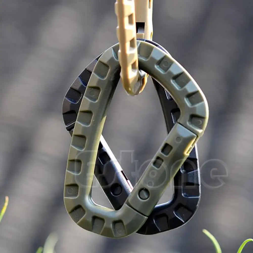 

Lot D-Ring Hook Distinctive Backpack Gear Snap Keychain Outdoor Tactical Tool
