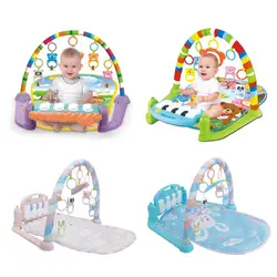 Tapis de jeu 3 en 1 pour bébé, jouets de gymnastique, hochets à éclairage doux, jouet éducatif Musical de Piano 