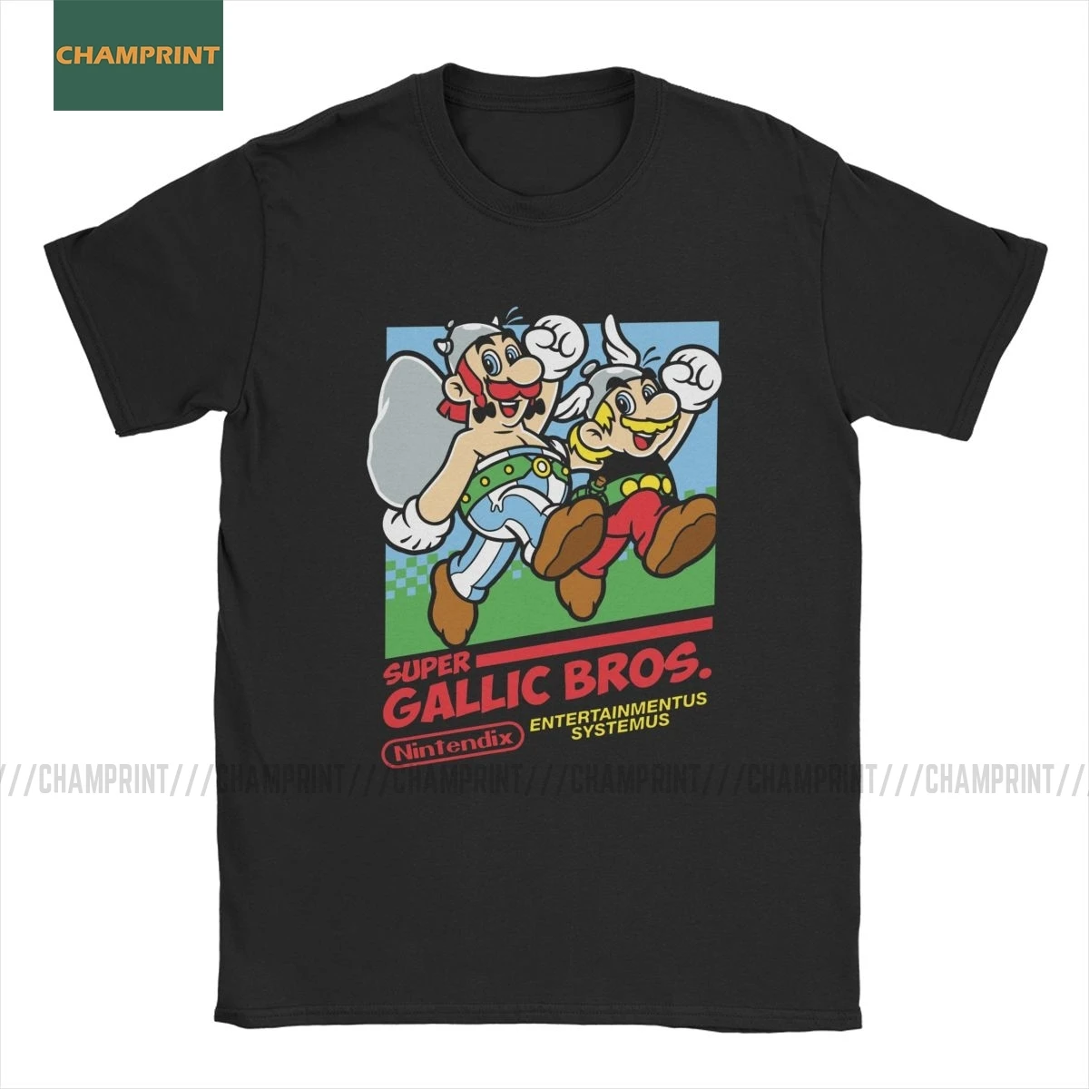 Мужская футболка Super Gallic Bros Asterix And Obelix винтажная хлопковая с коротким рукавом Getafix