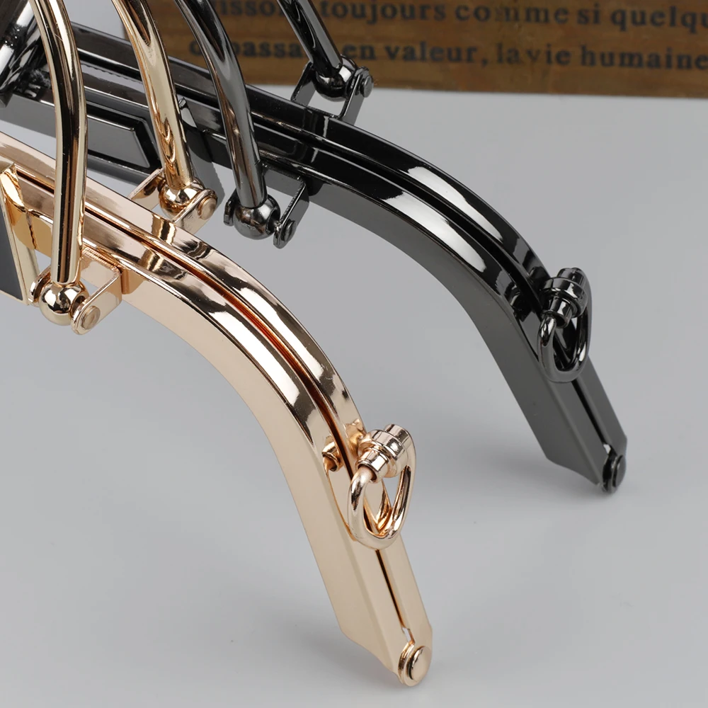 Kiss Clasp Lock Frame Double Handle Square Ring Purse Frame Craft Clasp Screws Without Holes for DIY Bag Accessories 20.5cm