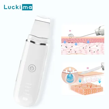 

Ultrasonic Ion Facial Deep Cleansing Spatula Face Skin Scrubber Wrinkle Oil Dirt Blackhead Removing Face Cleaner Massage Lifting