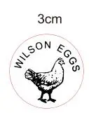 Custom Chicken fresh Egg Labels Stamp- egg Carton box Coop self ink Farm stamp - Chicken Just Laid Date - Coop Labels ink Stamp 