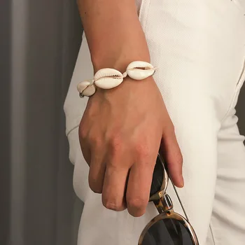 

personality punk mashup hand chain bracelet female contracted to restore ancient ways NK chain conch bracelet