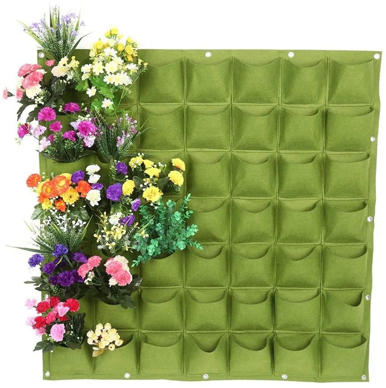 49 Pockets Vertical Planting Bag Wall Hanging Planter Bags Flower Growing Container for Yard Garden Outdoor Decoration | Дом и сад