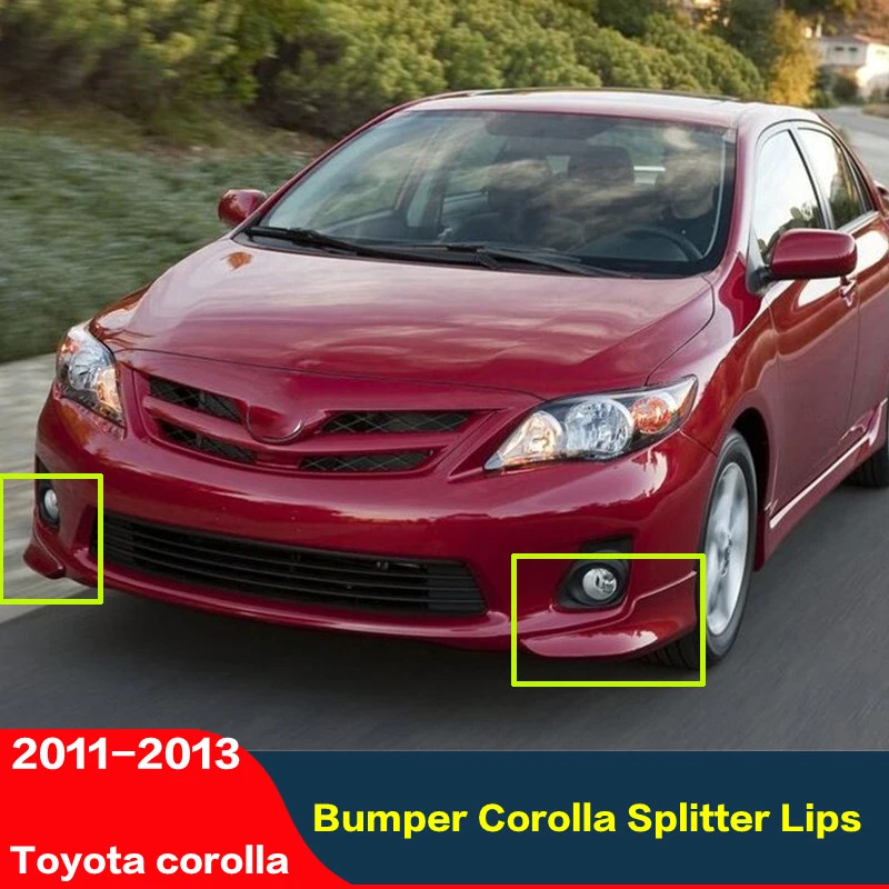 Boş yenilebilir seçmek  CEYUSOT For 2PCS Car Front Bumper Splitter Lips Toyota Corolla 2011 2012 13  ABS Material Diffuser Protector Lip Body Kit Spoiler|Body Kits| - AliExpress