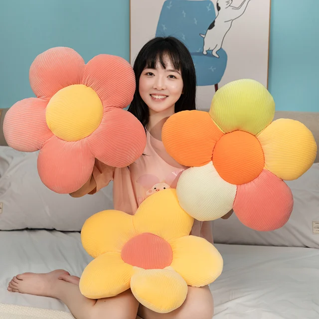 1pc 40-60cm Colorful Plant Flowers Plush Toy Beautiful Flower Plush Cushion Stuffed Soft Sofa Bed Pillow Girls Room Decor Gift 2