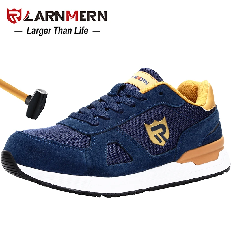 

LARNMERN Men's Work Safety Shoes Steel Toe Construction Sneaker Breathable Lightweight Anti-smashing Anti-static Non-slip shoe