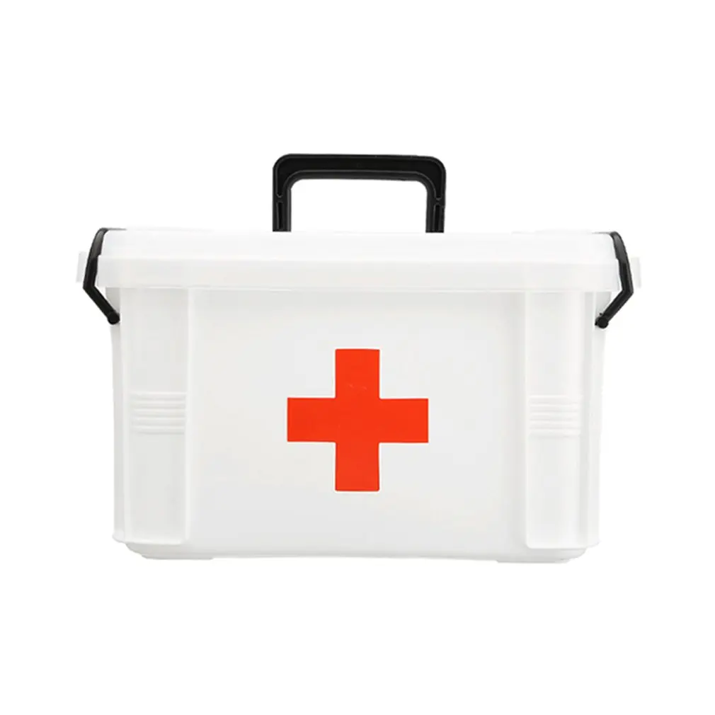 

Multi-Layer Medical Emergency Storage Health Box Household Medicine Box Rotary Handle Double Side Sealing Buckle Design 1 Pcs
