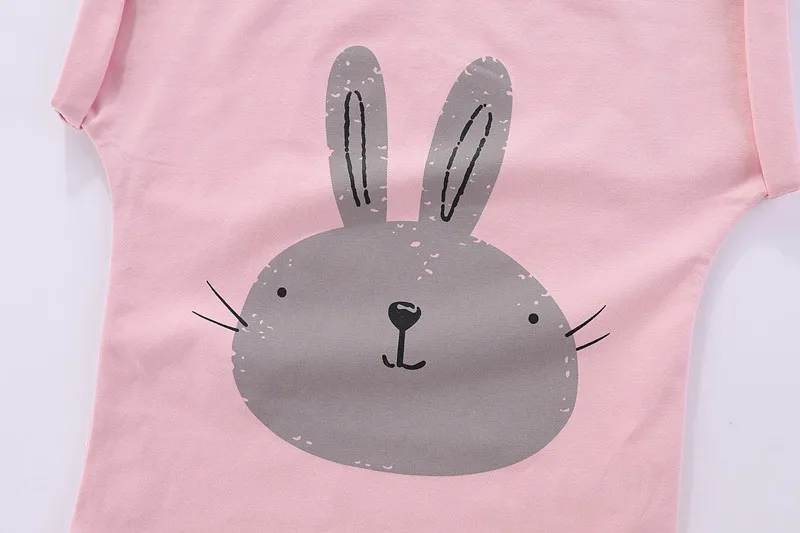Mudkingdom/футболки с кроликом для девочек; милые летние пасхальные футболки с короткими рукавами