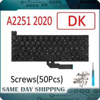 

Laptop Danish A2251 Keyboard for Macbook Pro Retina 13" A2251 Keyboard DK Danmark Replacement 2020 Year