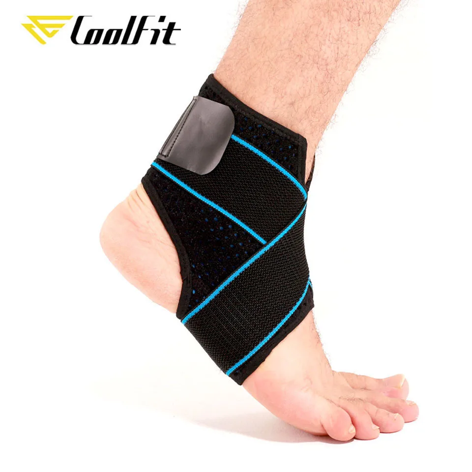 

CoolFit 1PCS Professional Running Gym Sport Elastic Ankle Band Support wrap Foot Protection Ankle Brace strap bandage guard