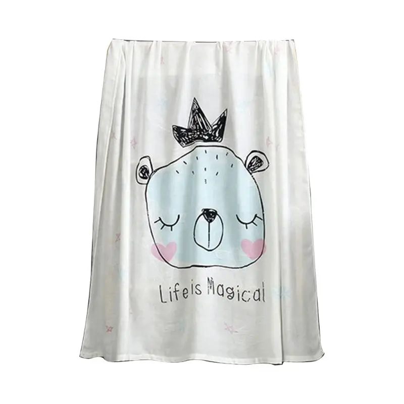 3 Двойное газовое детское одеяло с мультяшным принтом, квадратное детское банное полотенце для новорожденных - Цвет: 3