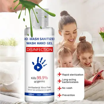 

100ml Travel Portable Hand Sanitizer Gel Anti-Bacteria Moisturizing Liquid Disposable No Clean Waterless Antibacterial Hand Gel