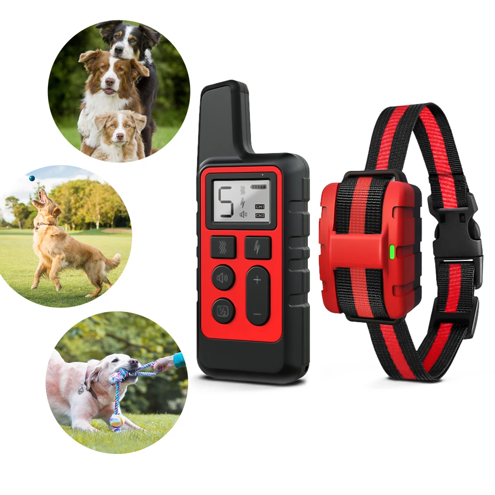 Collar de entrenamiento automático para perros, collarín antiladridos de resistente al agua, vibración, recargable, 40% de descuento|Collares adiestramiento| -