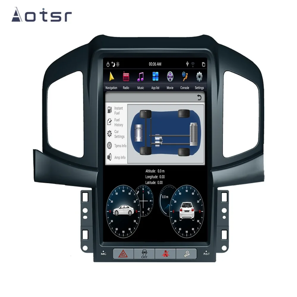 Best Android 8.1 4G+64GB Tesla style Car GPS Navigation DVD Player For Chevrolet Captiva 2013-2017 Auto stereo multimedia player unit 6