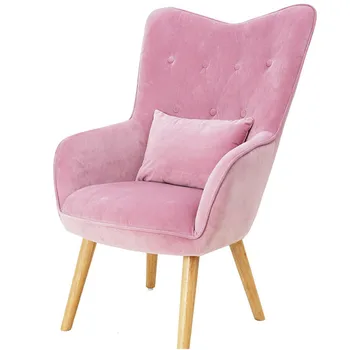 

Nordic Single Sofa Chair Fabric Balcony Bedroom Sofa Study Living Room High Back Sofa Chair Leisure Sofa