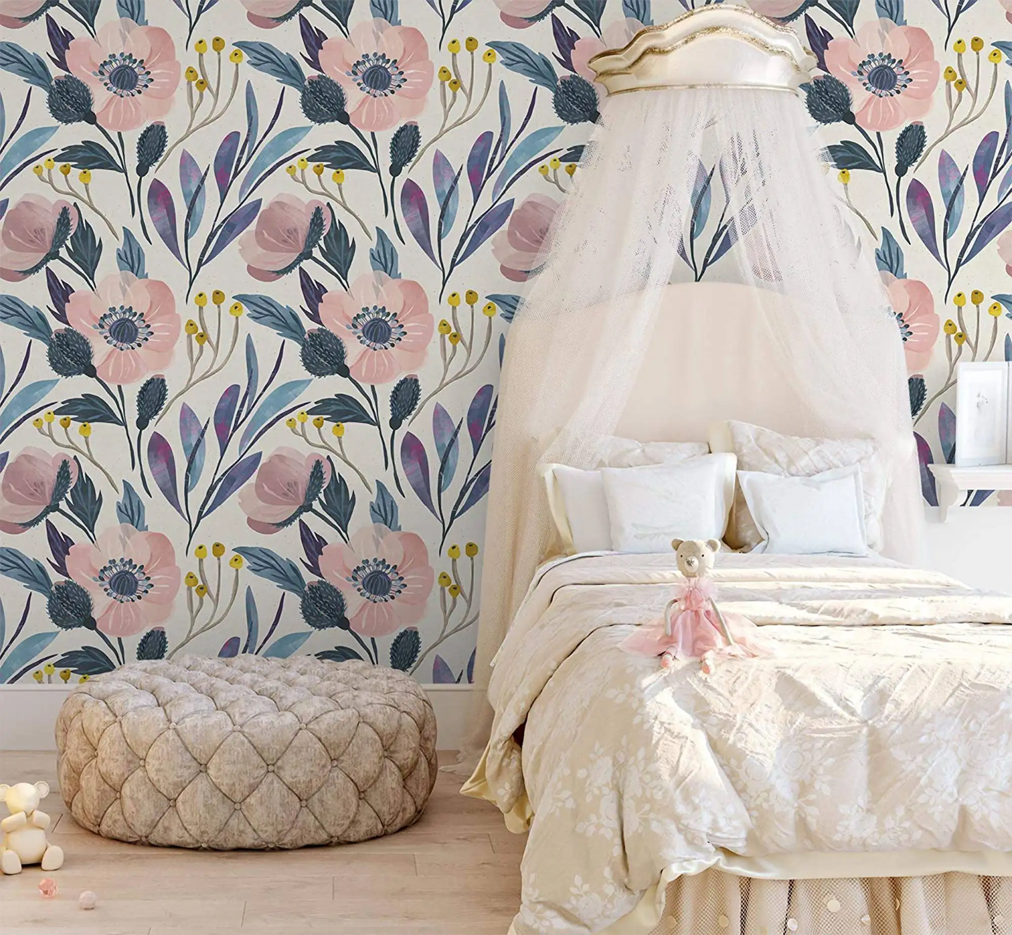 Moody, Removable Wallpaper, Nursery Wall Decor, Nursery Wallpaper, Wallpaper,  Non-woven Wallpaper, Baby Girl Room Et775830335 - Wallpapers - AliExpress