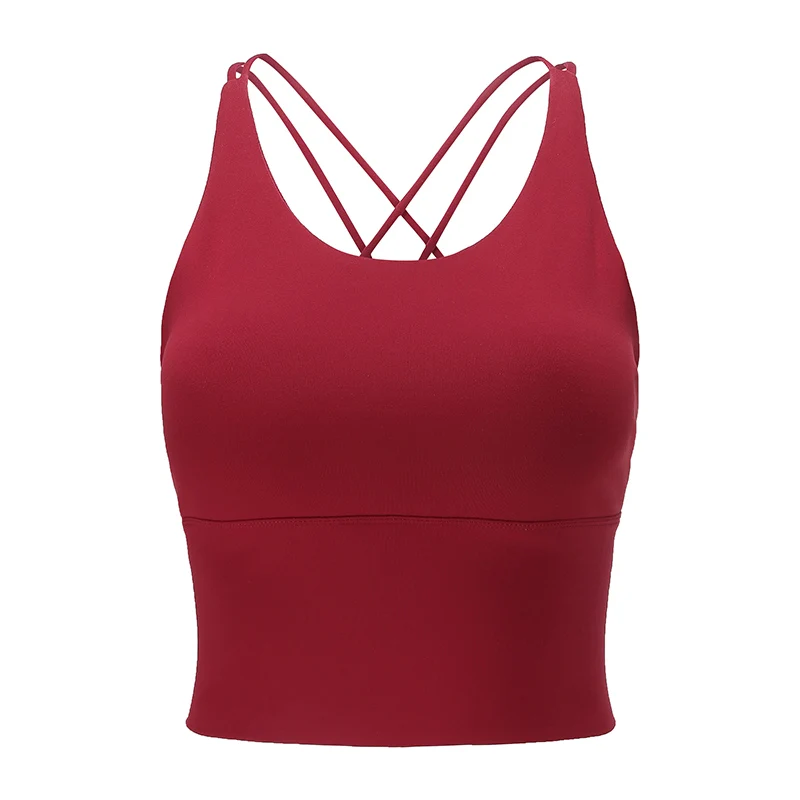 Heal Orange Sports Top Vest Beauty Back Sports Bra Top Shock-Proof Gathering High-Intensity Sport Bh Yoga Underwear Fitness Bra