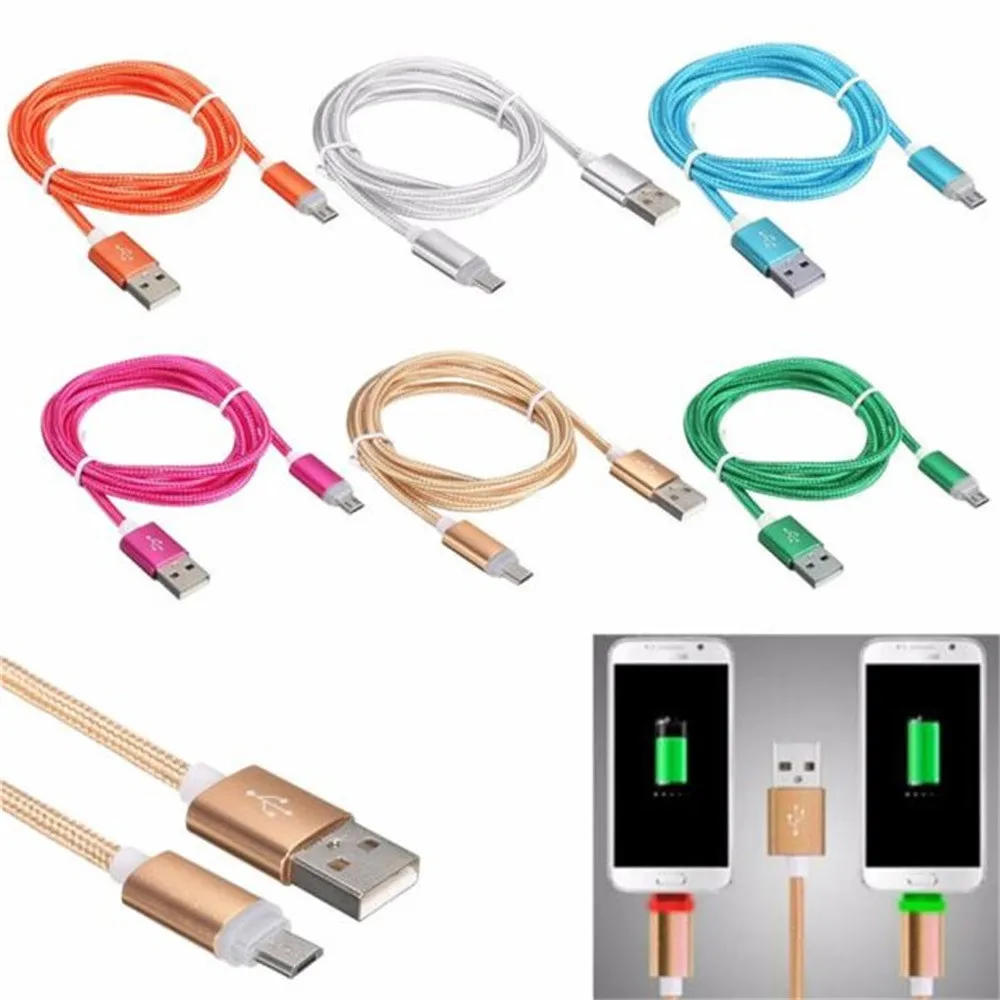 1 м синхронизация микро USB для Xiaomi Плетеный Usb кабель для huawei Быстрая зарядка для samsung для Android мобильного телефона