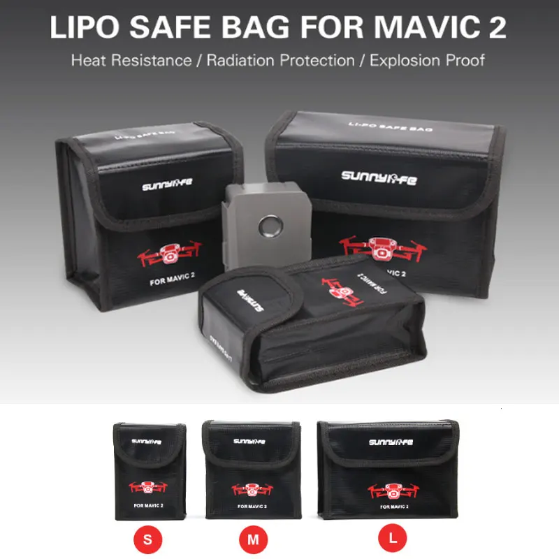 LiPo батарея Безопасный мешок для Mavic 2 батарея термостойкость Взрывозащищенная радиационная защита для DJI Mavic 2 PRO& ZOOM Drone
