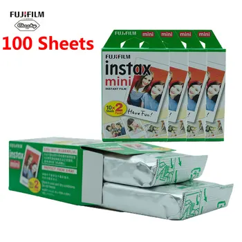 

100 Sheets Fuji Fujilm Instax mini Film 9/8/7s/25/50/90 Instax Camera Film White Edge Photo Paper Fujifilm Instax Mini Film