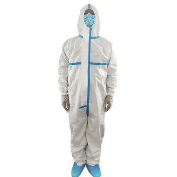 

Medical Suit Protective Clothing Anti-virus Hazmat Suit Disposable Virus Protection Safety Suit Dust-proof Waterproof Coveralls
