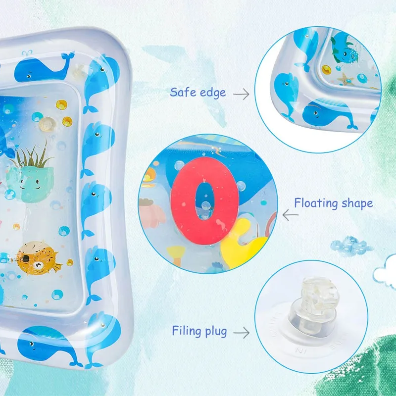Baby Inflatable Water Cushion Water Pad Creative PVC Seat Cushion Toys Baby Inflatable Pad For Kids Play Toy