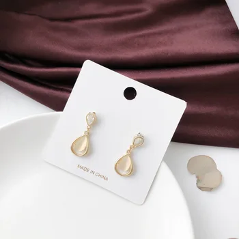 

925 Silver Normcore Style Korean-style Online Celebrity New Style Non-mainstream Ear Stud Women's Versatile Retro Imitation Opal